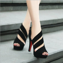 Free shipping 2015 summer night women shoes Fish mouth side zippers with documentary shoes waterproof Taiwan