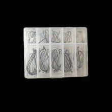 50pcs Ten division Double Backstab Hook With Hole Alloy Fishing Terminal Tackle Accessories 2 Colors Fishing