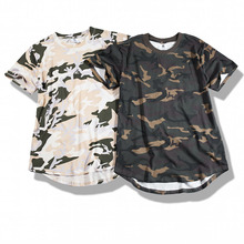 Men Camouflage t shirt Extended Elongated Hip Hop Camo T-Shirts Shirts Casual camouflage Camiseta Camisa Masculine Maglietta
