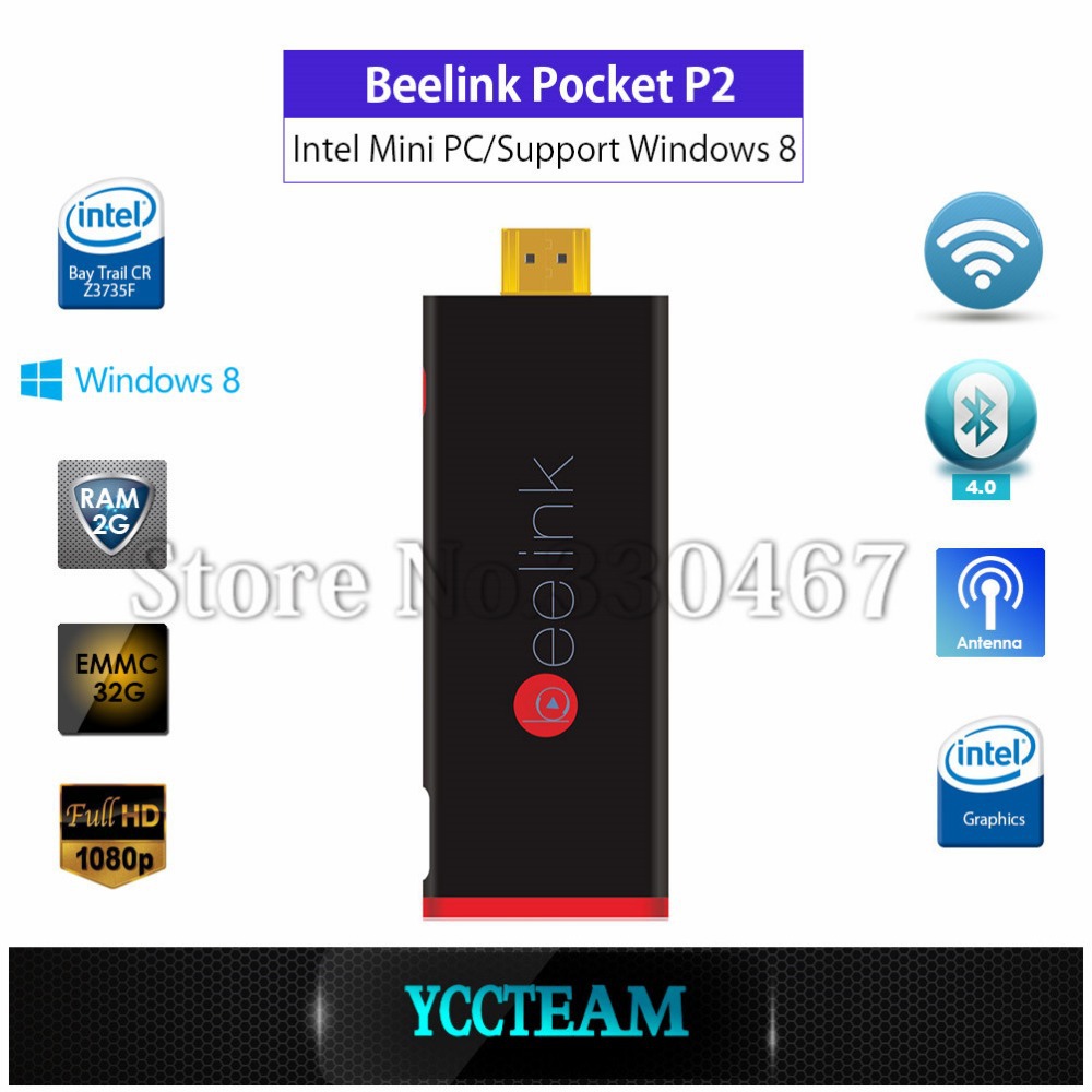 Beelink  p2 windows ,  android tv stick    intel z3735f 2  / 32   box tv windows 8.1 - 