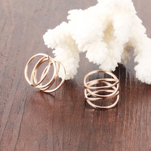 OPK Unique Shaped Woman Wedding Party Bands Classical Rose Gold Plated Cocktail Rings For Womens Fashion