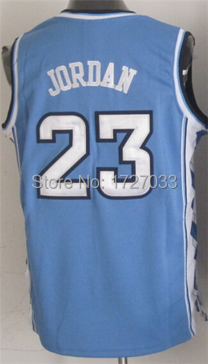 Jordan 23 Vince Carter 15 Ty Lawson 5 Larry Bird 33 The University of North Carolina UNC Men Blue White Basketball Jerseys (8).jpg