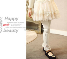 Hot selling 2015 Spring flower girl pants baby girl leggings kids cotton fashion legging children autumn