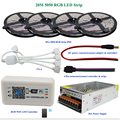 DC12V 5050 RGB LED Strip Light Waterproof 60led m Diode Flexible Tape 10m 15m 20m Smart