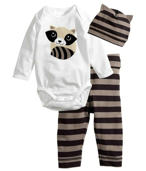 Baby Kids Boys Girls Clothing Sets Long sleeve+hat+pants 3pc Casual Cute Spring Clothing 13