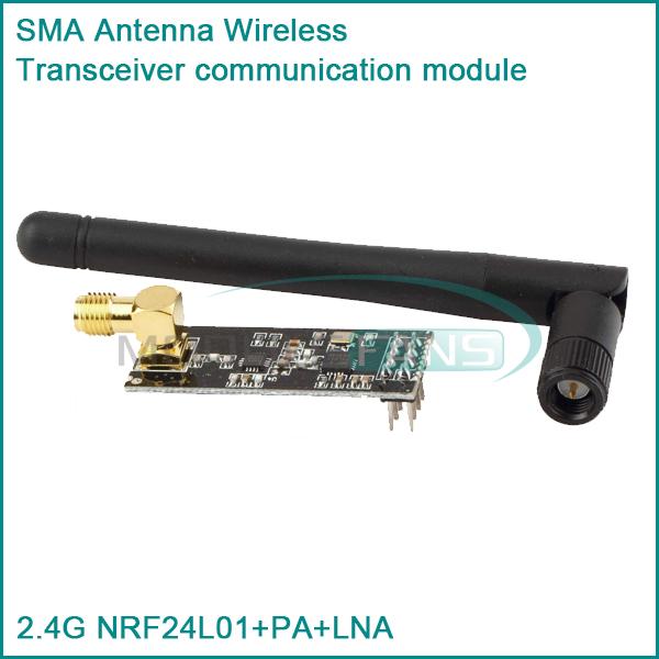 2.4G NRF24L01+PA+LNA SMA Antenna Wireless Transceiver communication module New