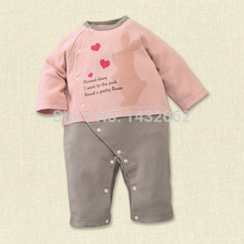 New casual brand winter baby boy girl rompers cute newborn jumpsuit Europe rabbit elephant thicken warm