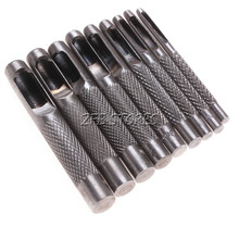 New 9Pcs 2.5-10mm Leather Craft Tool Round Hole Punch Cutter For Belt Watch Band