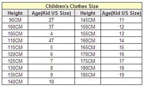 children pant size