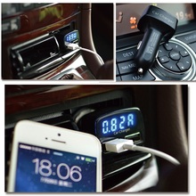 4 in 1 Car Charger Dual 2A 3 1A USB Voltage temperature Current Meter Tester Adapter