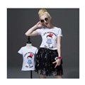 mother and daughter clothes Summer Family Matching t shirt Mother Kids Children Outfits New Cotton