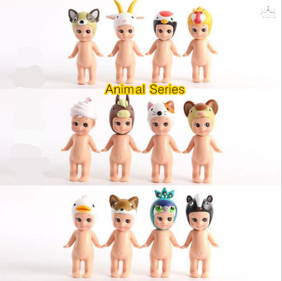 Original box PVC Anime Sonny angel kewpie dolls /Macarons / Marine sea/ Animal series for 12pcs/set toy action figure model