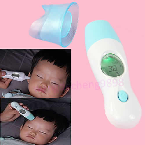 Free Shipping Multi-Function Baby Adult Digital 4in1 Forehead Ear Infrared Thermometer Safety