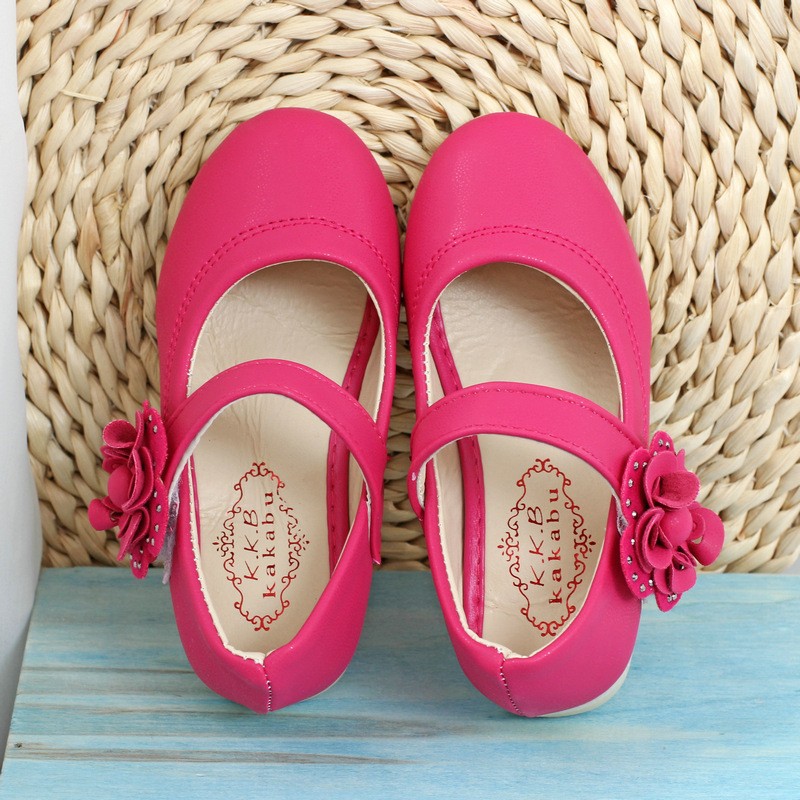 girl leather flower shoes (19)