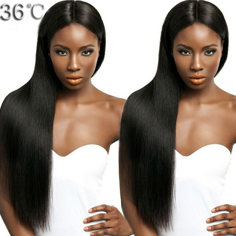 Silky Straight U Part Wig Human Hair Clueless Full Lace Wig Virgin Hair Brazilian Lace Front Straight Side Part / Middle Part
