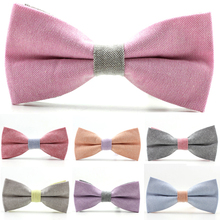 Wholesale New 2014 high quality fashion man’s bow tie solid cotton men’s butterfly ties male cravat bowtie man accessories