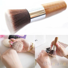 Flat Top Buffer Foundation Powder Brush Cosmetic Makeup Basic Tool Wooden Handle 1G7W