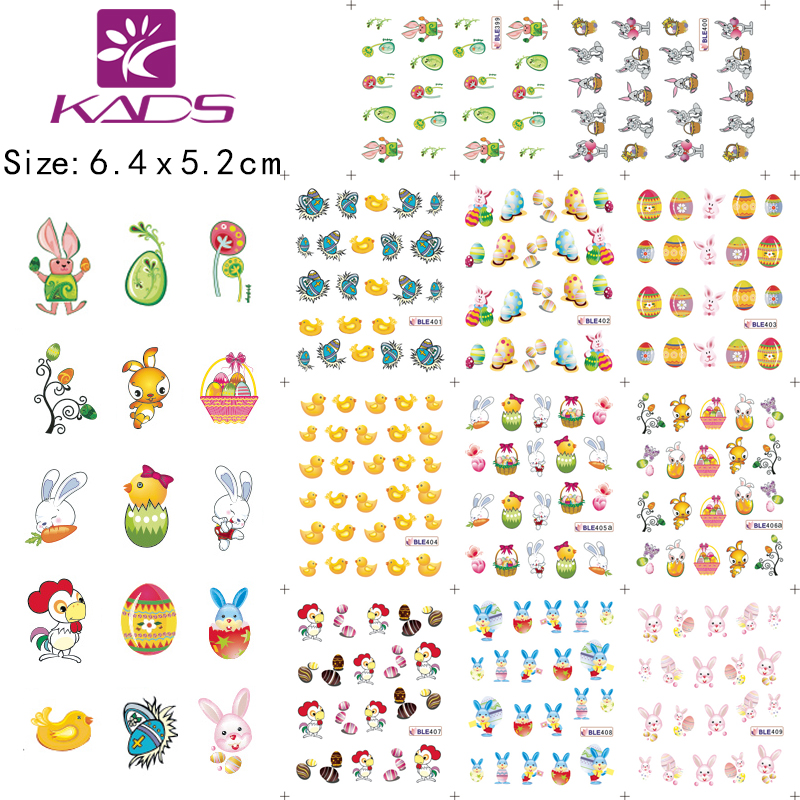 BLE399 409 Purple Easter Designs Nail Art Stickers Tattoos Decorations Tools For water transfer stickers nails