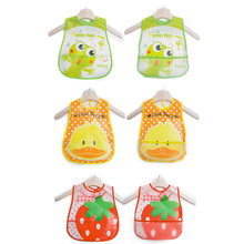 baby slabber baberos impermeables animal bib lot waterproof baby bib silicone baby boy girl bibs plastic pinafore free shipping