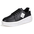 mens thick sole heighten increasing casual shoes fashion boys flat platform shoes smile logo up plus