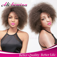 Cheap Afro Kinky Synthetic Lace Front Wig African American Short Wigs For Black Women Ombre Red Blonde Female Cosplay Wig
