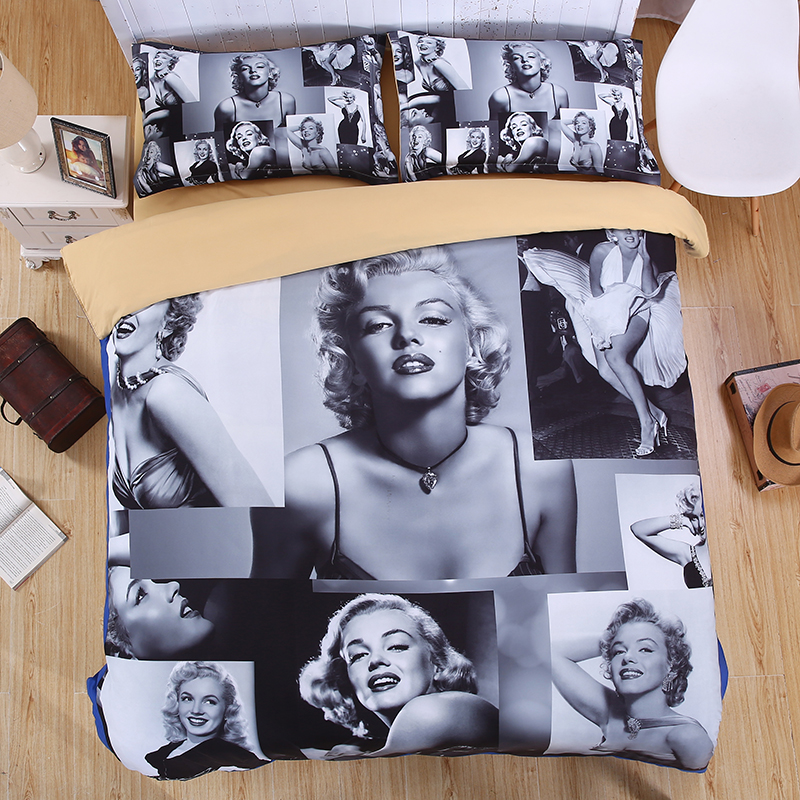 Marilyn Monroe 3D Bedding Set Print Duvet cover set Twin queen king Beautiful pattern Real effect lifelike bed sheet linen