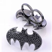 Two finger Batman symbol ring size 7-7 1/2 vintage punk men jewelry the rings ring o rings for women accessories new 2014