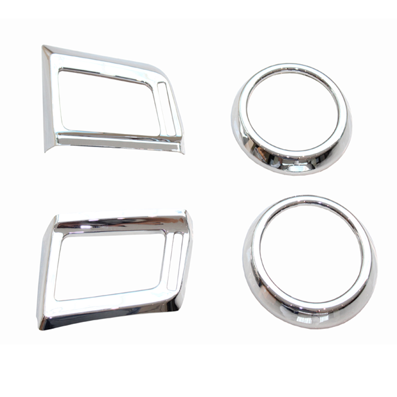 For Toyota RAV4 RAV 4 2013 2014 2015 Inner Decoration Trim Air Condition Vent Outlet Frame Cover 4PCS Per Set ABS Chrome
