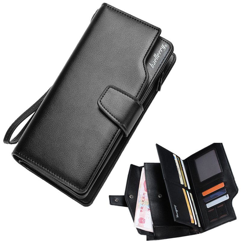 2016 New men wallets Casual wallet men purse Clutch bag Brand leather wallet long design men