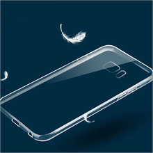 S6 край ясно кристалл ультра-тонкий чехол 0.3 мм мягкое покрытие TPU для Samsung Galaxy S6 край G9250 прозрачно-обратно капа резиновая оболочка