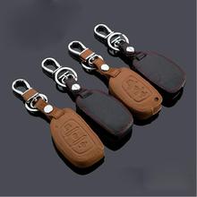 New Leather Car Key Cover For Hyundai Avante Porter Grandeur Sonata 8 Santa Fe i30 HB20 Solaris Verna accent ix35 Free Shipping