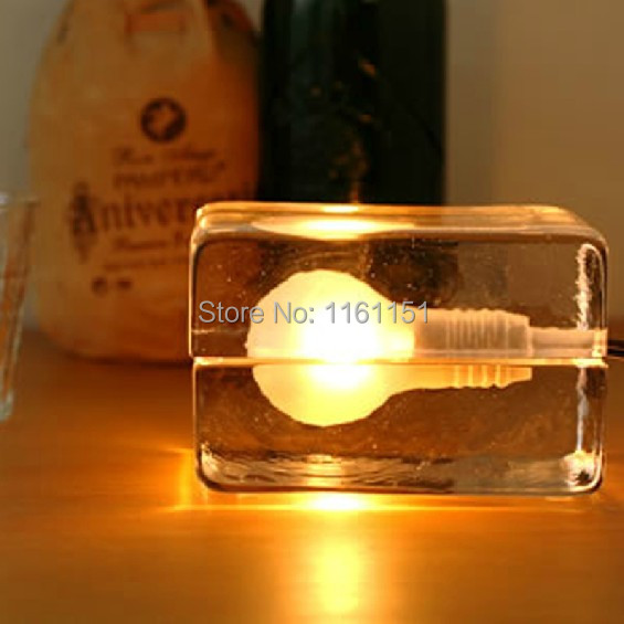 Фотография Free shipping Series design house block ice cubes lamp table lamp,Nordic American fashion ice lamp