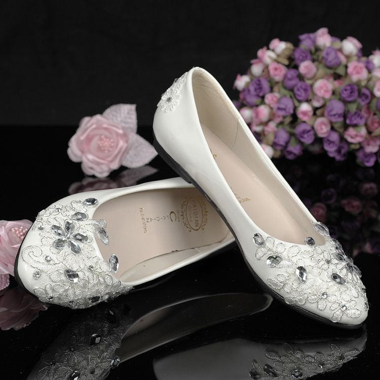 silver crystal flats