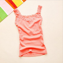 Hot Selling New Ladies Multicolour Long Sleeveless Bodycon Temperament Lace T shirt Vest Tank Top Women