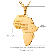 Africa Pendant 2015 New Platinum 18K Real Gold Plated Unisex Women Men Fashion African Map Pendant