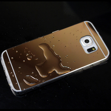 S6 S6 Edge Case Mirror Metal Aluminum Clear Silicon TPU Phone Case For Samsung Galaxy S6