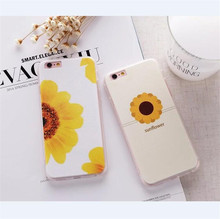 Sunflower Plaid Prints New Fashion Case for Apple iPhone 6 6s plus 6splus Cover PC Frosted Hard Cell Phone Case D287