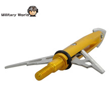 3pcs lot Hunting Steel Arrow Tip Broadheads For Compound Bow Military Shooting 57mm 2 Blade 100