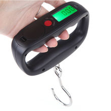 Nuevo 50 kg / 10 g LCD Digital Fish Hanging peso del equipaje escala Hook electrónica negro