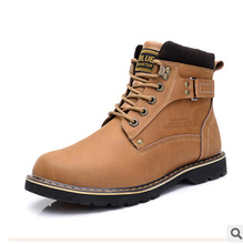 2015 Winter Men boots Martin boots ankle boots velvet warm men s cotton padded shoes causal