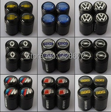 Wholesale 10SETS/LOT Black Frosted Matte Car Emblem Badge Wheel Tire Valve Cap Awesome Lightweight Tyre Dust Cap(Can Mix Order)