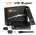 Genuine V8 Super DVB S2 Satellite TV Receiver 1PC USB Wifi Support PowerVu Biss Key Cccamd
