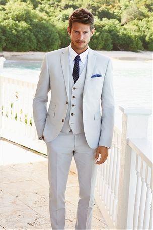 New Arrival High Quality Grooms Tuxedos Slim Fit White Men Suits For Wedding Notched Lapel Three Piece Groomsmen Suit