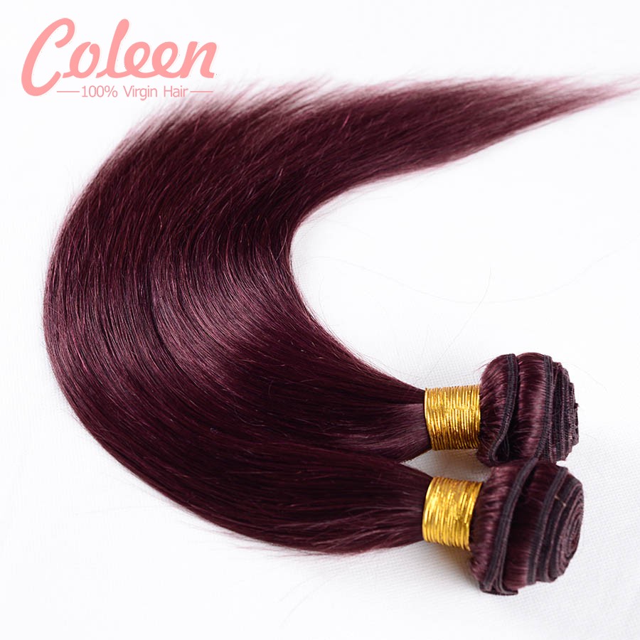 7a Brazilian Virgin Hair Straight 3pcs Burgundy Brazilian Hair 99j