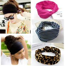 New Variety Of Wear Method Cotton Elastic Sport Wide Women Headbands For Women Hair Accessories Turban Headwear Bandage On Head