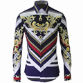 Luxury Mens Shirt Chemise Homme 2016 Unique Design Mens Slim Long Sleeve Cotton Shirts Brand Camisas