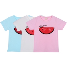Lovely Watermalon Baby Boys Girls Kids Summer Short Sleeve T-shirt Cozy 2-7 Years Old