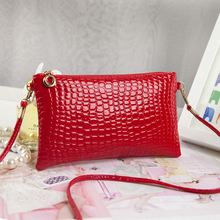 2015 New Brand Women Ladies Crocodile Evening Bag Handbags PU Leather Clutch Shoulder Messenger High Quality