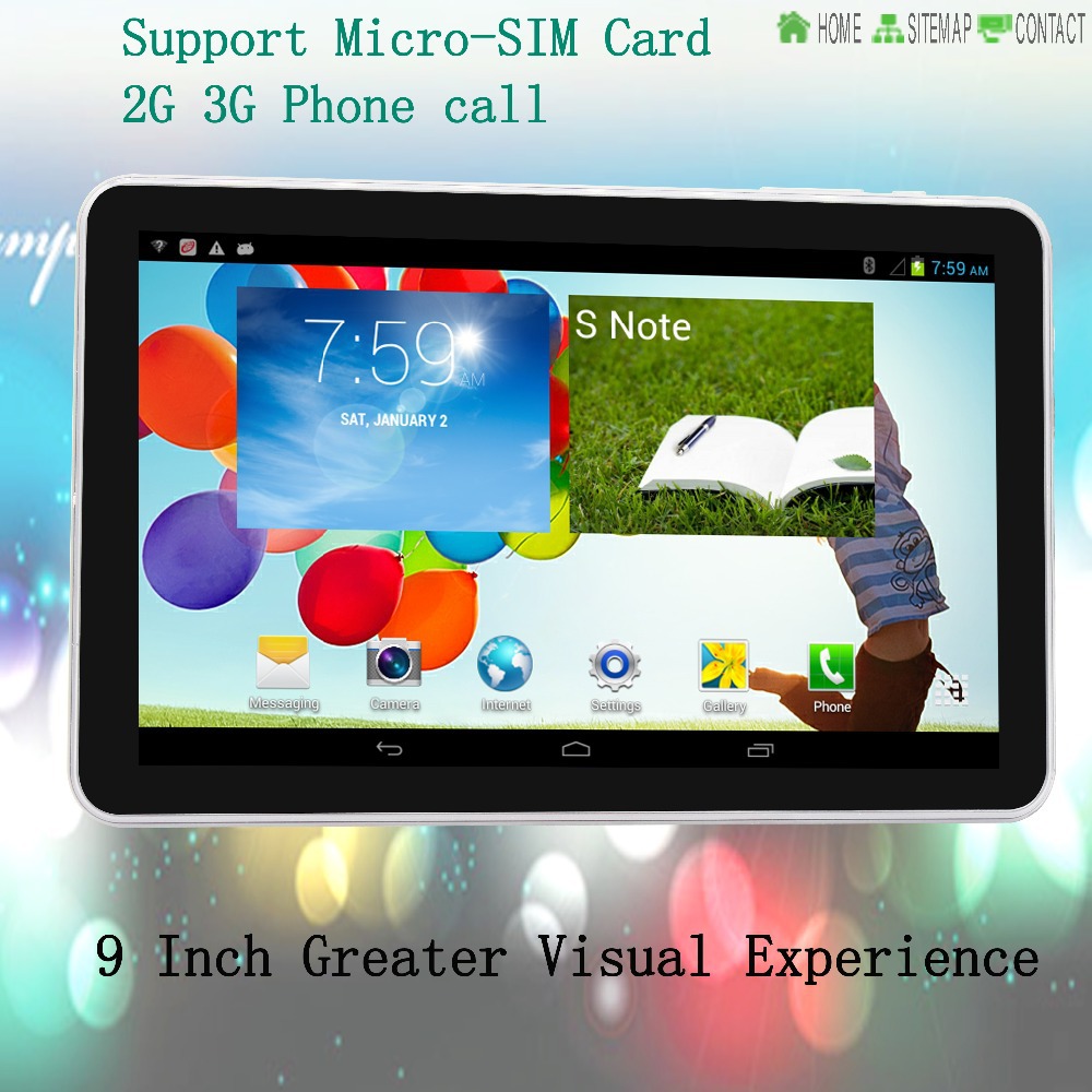 9 Inch Original 3G Phone Call Android Quad Core Tablet pc Android 4 4 2GB RAM