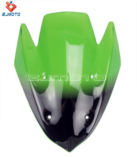 Zjmoto зеленый супермото мотоцикл лобовое стекло экран для Kawasaki Z1000 Z 1000 2010
